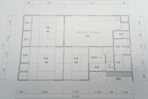  建替え時のプラン（大工さん案）